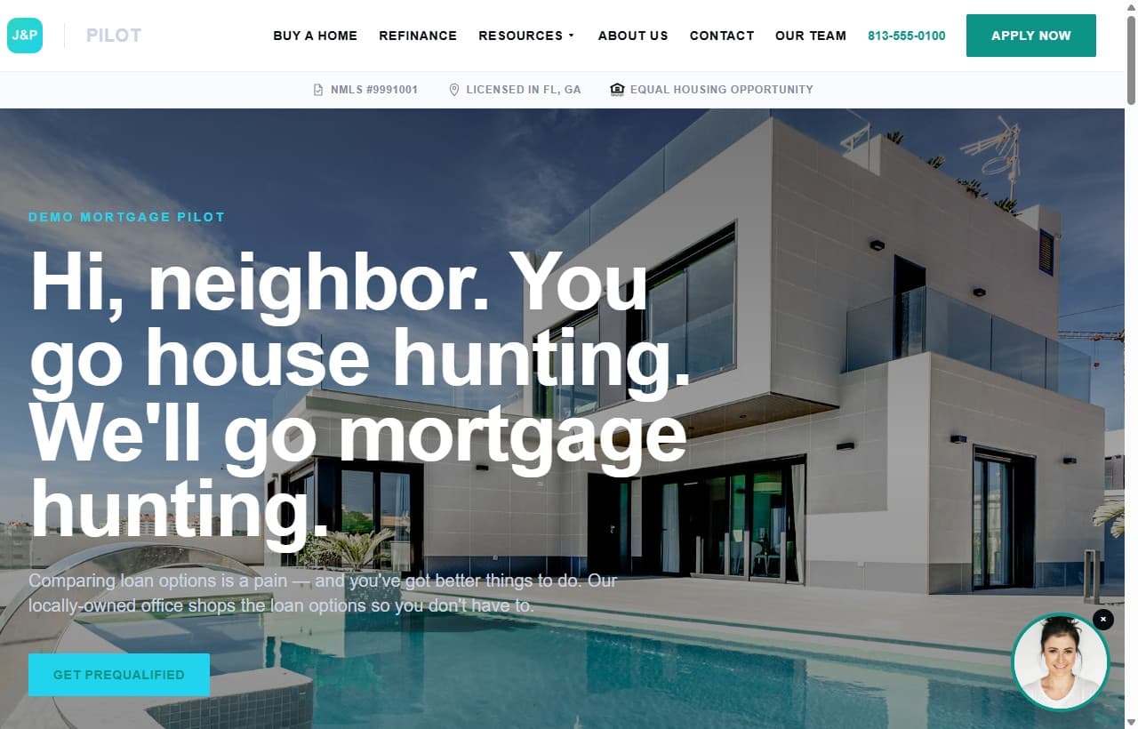 Pilot Mortgage — Neighborhood template